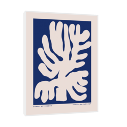 Canvas Slika na platnu Plavi list, 60x80cm, Sa ramom, Beli