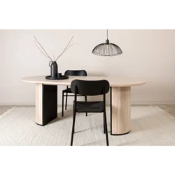 Venture Design Jedilna miza ovalna 75x200x90 cm bela