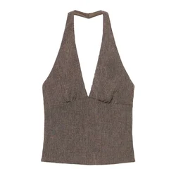 Pull&Bear Top  temno rjava