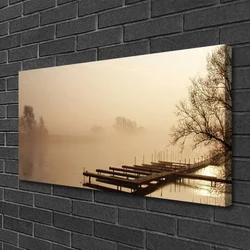 tulup.si Slika na platnu Bridge vode megla landscape 100x50 cm
