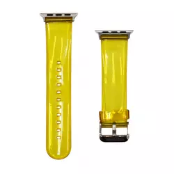 Transparent Apple Watch Sport Silicone Strap 38/40/41mm zlatni
