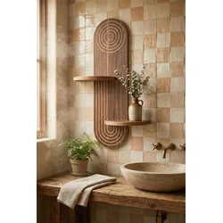 HANAH HOME Zidna polica Artmtkwll3 Wenge