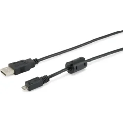 EQUIP USB 2.0 kabel A-MicroB 1,8m, M/M, black with Ferrite Core