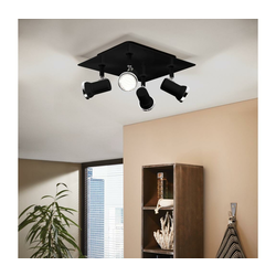 Eglo 780428 - LED kupatilsko spot svetlo BABILONE 4xGU10/3W/230V IP44 crno