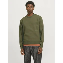 JACK & JONES Muški džemper 12261852, Maslinasti
