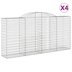 Lučne gabionske košare 4 kom 300x50x140/160cm pocinčano željezo