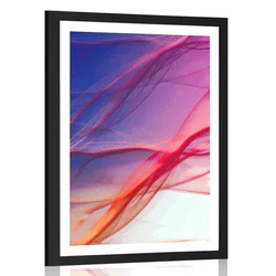 Plakat s paspartujem abstraktni valovi polni barv - 30x45 no frame