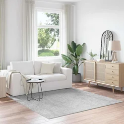 Protuklizni Shaggy Tepih Siva 200 x 200 cm PP