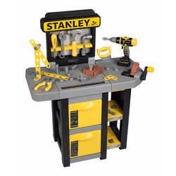 Zložljiva delavnica Stanley Open Bricolo Workbench Smoby s 37 dodatki