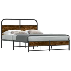 Vidaxl Posteljni okvir brez vzmetnice 120x190 cm dim. hrast inž. les