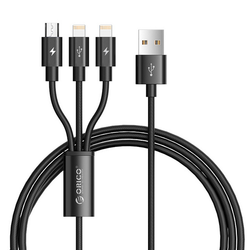 Orico kabel USB 3u1, Micro USB i Lightning adapter, 1,2m, UTS3-12-BK