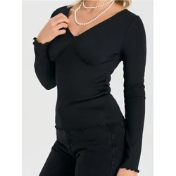 Sinsay - Rebrasta bluza s dugim rukavima - crno