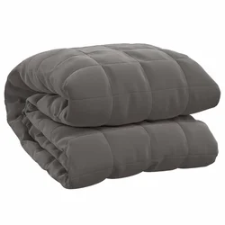 Vidaxl Obtežena odeja siva 220x235 cm 11 kg blago
