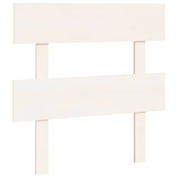 Vidaxl Posteljno vzglavje belo 93,5x3x81 cm trdna borovina