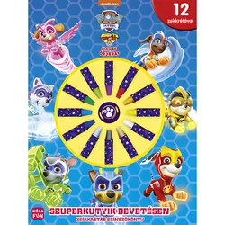 Tačke na patrulji: Moč Mighty Pups - pobarvanka s pasteli
