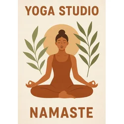 PLAKAT Joga za domači studio 50x70 cm meditacija