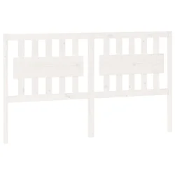 Uzglavlje za krevet bijelo 155,5x4x100 cm od masivne borovine