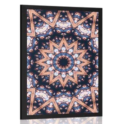 Plakat Mandala z zanimivimi elementi v ozadju - 60x90 no frame