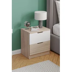 HANAH HOME Noćni stočić Lento Sonomo Oak White