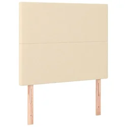 Vidaxl Vzglavje postelje kremne barve 100x5x118/128 cm blago