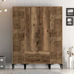 Hanah Home Kumsal PTP Walnut Garderober