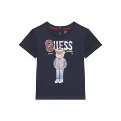 Guess Majica N5YI22 K8HM4 Mornarsko modra Regular Fit