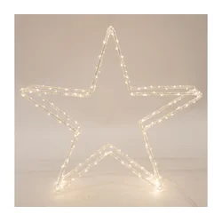 LED spoljašnja božićna dekoracija 120xLED/2,1W/230V IP44 topla bela zvezda 46 cm
