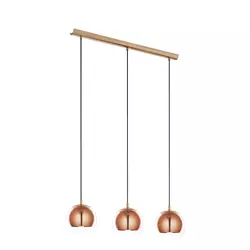 Eglo Rocamar visilica/3 e27 bakar/prozirno