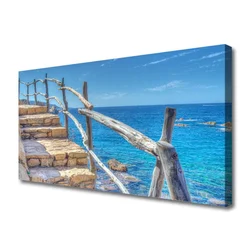 tulup.si Slika na platnu Stopnice morje arhitektura 120x60 cm