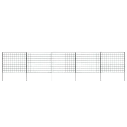 Vidaxl Komplet vrtne ograje 77,5x64 cm zelen