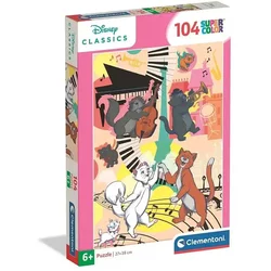 Disney+Aristocats 104-delna supercolor sestavljanka - Clementoni