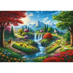 Art puzzle - Puzzle Ob vznožju gora - 500 kosov