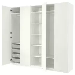 PAX / FORSAND Garderober, bela/bela, 250x60x236 cm