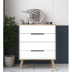 HANAH HOME Komoda Flora Sapphire Oak White