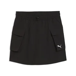 PUMA Wardrobe Essentials Cargo Skirt Women, Puma, Black, L