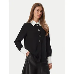KARL LAGERFELD Srajca B4W11010 Črna Regular Fit