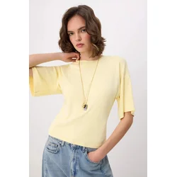Trendyol Milla Ženska majica TWOSS26TS00060, Žuta