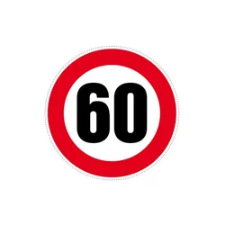 Nalepnica ograničenje brzine 60 fi120