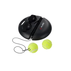 PURE2IMPROVE Teniski trening set baza i loptice, Crno-žuti