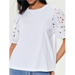 Sinsay - Bluza puf-rukava - krem