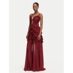 Babylon Večerna obleka W S00924 Bordo rdeča Regular Fit