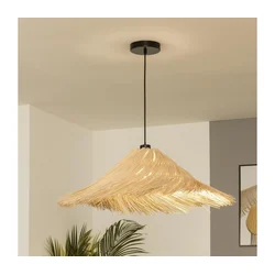 Brilagi - LED luster na sajli CERIA BOHO 1xE27/40W/230V, prečnik 100 cm, ratan