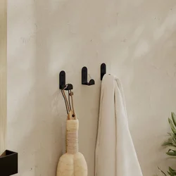 Lessentiel Maison Držači za peškire Leny, 3 komada, Crni