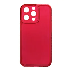 Maska Clear color za iPhone 14 Pro Max, Crvena