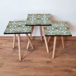 Hanah Home Set klub stočića 3Shp164, 3 komada, Crna