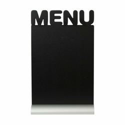 Crna tabla Securit Silhouette meni alu-postolje 34x21x6cm