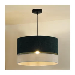 Duolla - Luster na sajli DOUBLE 1xE27/15W/230V pr. 40 cm zelena/siva