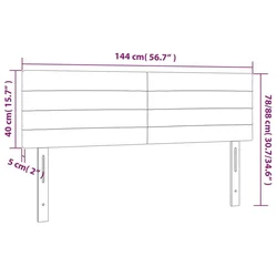 LED uzglavlje ružičasto 144x5x78/88 cm baršunasto
