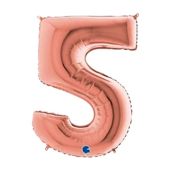 Balon številka 5 rose gold 65 cm