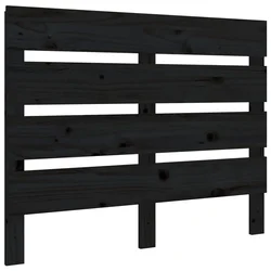 Vidaxl Posteljno vzglavje črno 100x3x80 cm trdna borovina